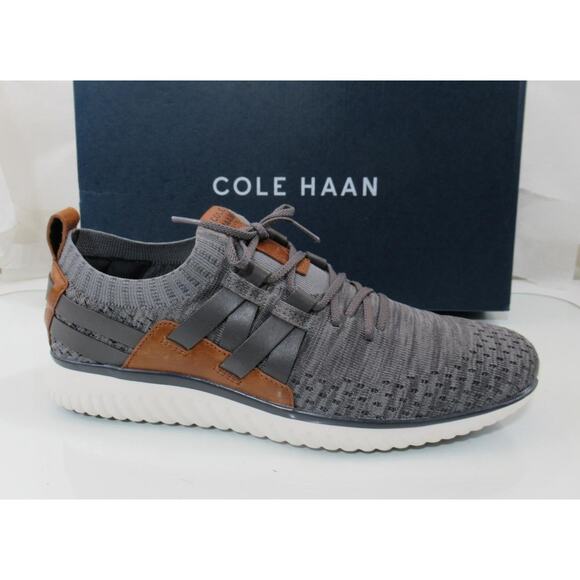 Men's Cole Haan Grand Motion Woven stitchlite Sneakers Shoes Grey - Picture 1 of 8